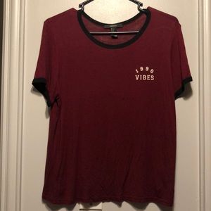 Forever 21 1990 Vibes Maroon Top